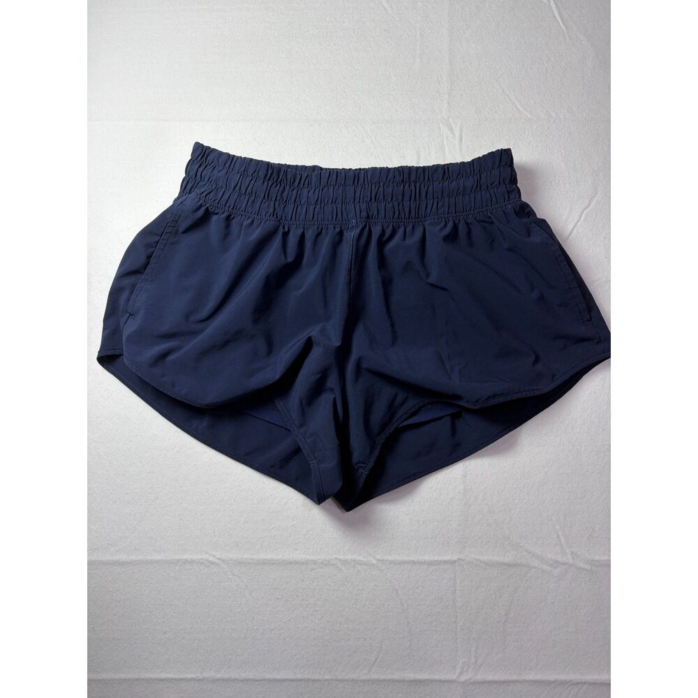 OFFLINE by Aerie Navy Blue Low Rise Running Shorts Built-In Liner Women Medium